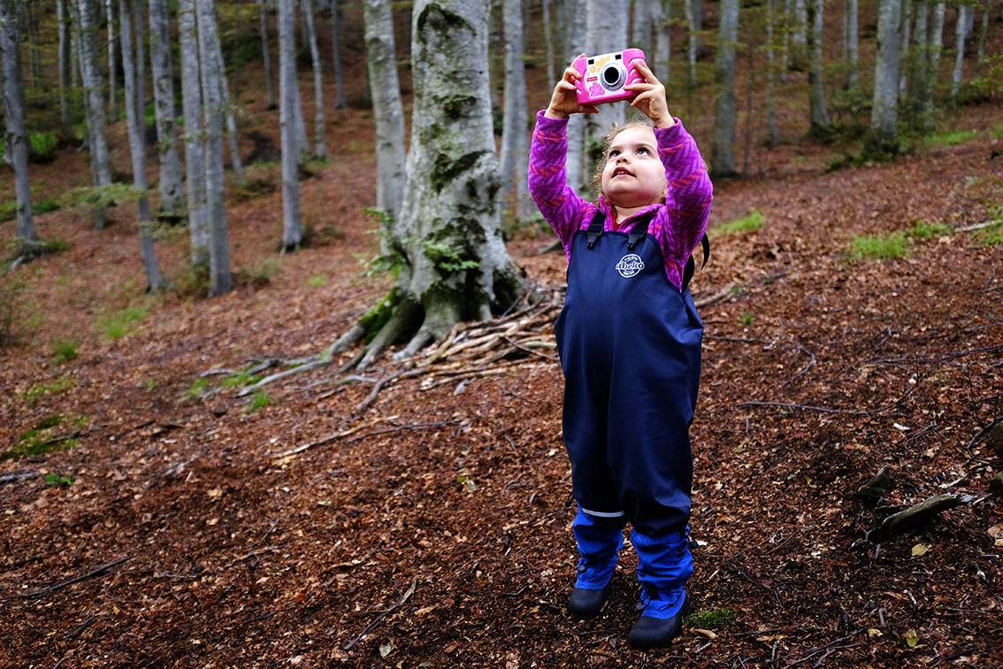 Fisher Price Digital Camera Kid-Tough Digital Camera Abeko Dungarees MyMayu Boots Camping Woods 