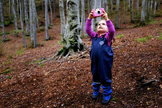 Fisher Price Digital Camera Kid-Tough Digital Camera Abeko Dungarees MyMayu Boots Camping Woods