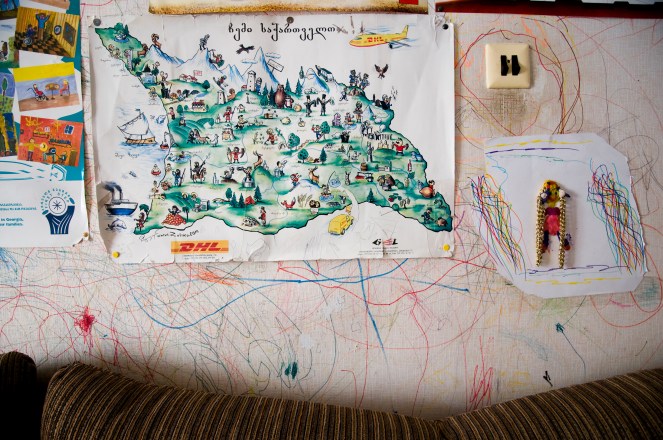 Child Drawing on Wall