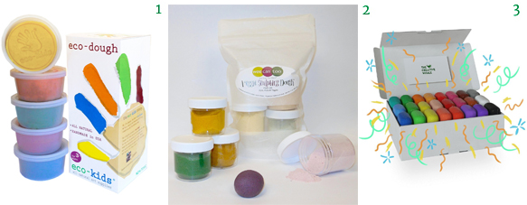 Organic and Safe Playdough Eco-Kids Eco-Dough Wee Can Too Organic Veggie Mix and Go Dough The Creative Whale's Marshmallow Clay