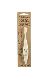 Jack N' Jill Bio Toothbrush and Jack N' Jill - Natural Toothpaste Fluoride-Free with Certified Organic Strawberry