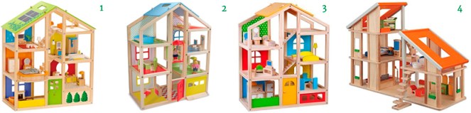 Hape All Seasons Kid's Wooden Doll House  Melissa &amp; Doug Hi-Rise Wooden Dollhouse  Skylar Dollhouse  PlanDollhouse Chalet Dollhouse with Furniture 