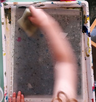 paper-making cover screen sponge