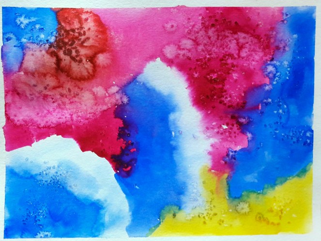 Watercolor Salt Painting