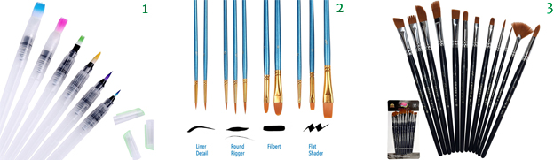 Watercolor Paint Brushes Ohuhu Water Coloring Brush Pens   10 Pieces Heartbay Nylon Hair Brush Set  12 Set Professional Paint Brushes