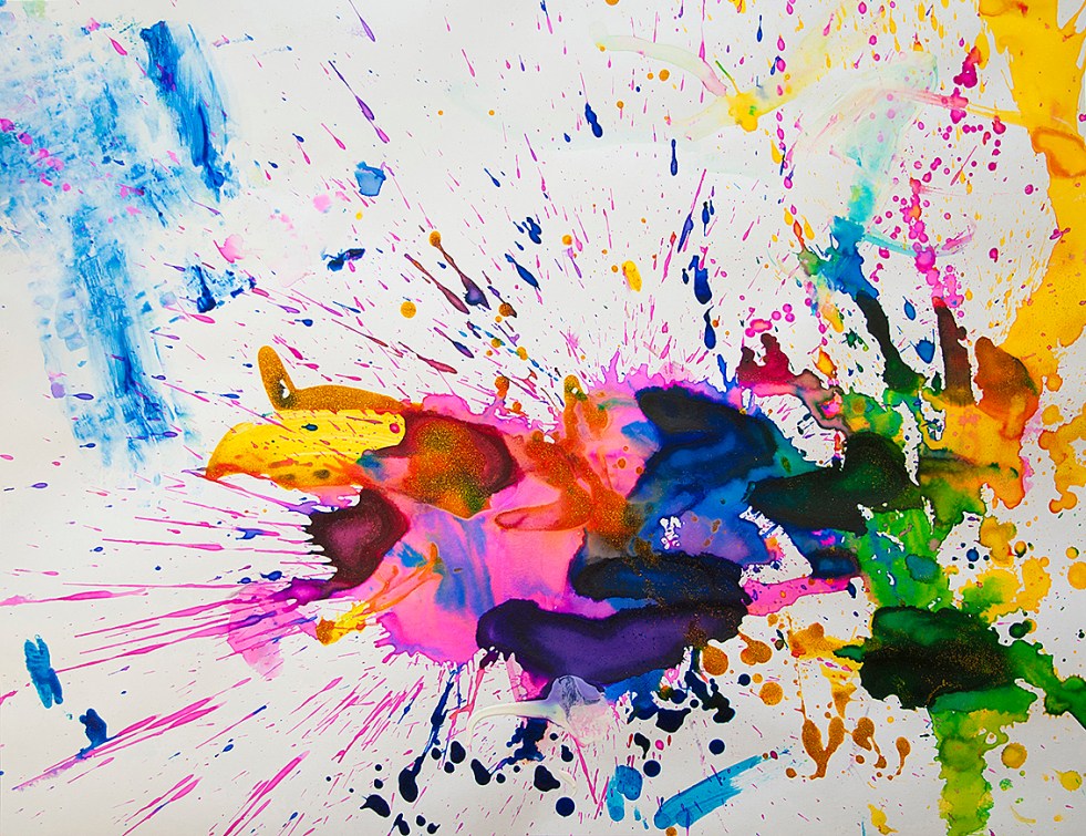 Pink Heart Abstract Painting