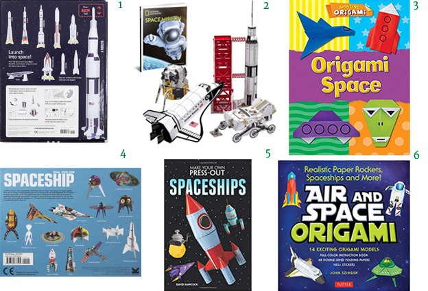 Paper Space Ships Press Out Educational Space Toys Origami for Kids