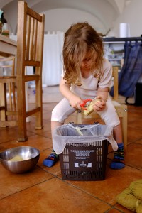 Child Peeling Potato