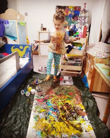 messy painting activity we love frugi