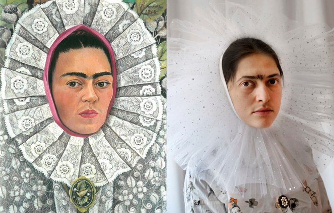 Self-Portrait With Medallion, 1948 by Frida Kahlo